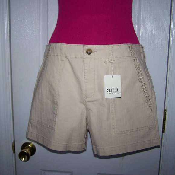 a.n.a Pants - A.N.A. NWT Beige Denim High Rise Shorts Sz 8